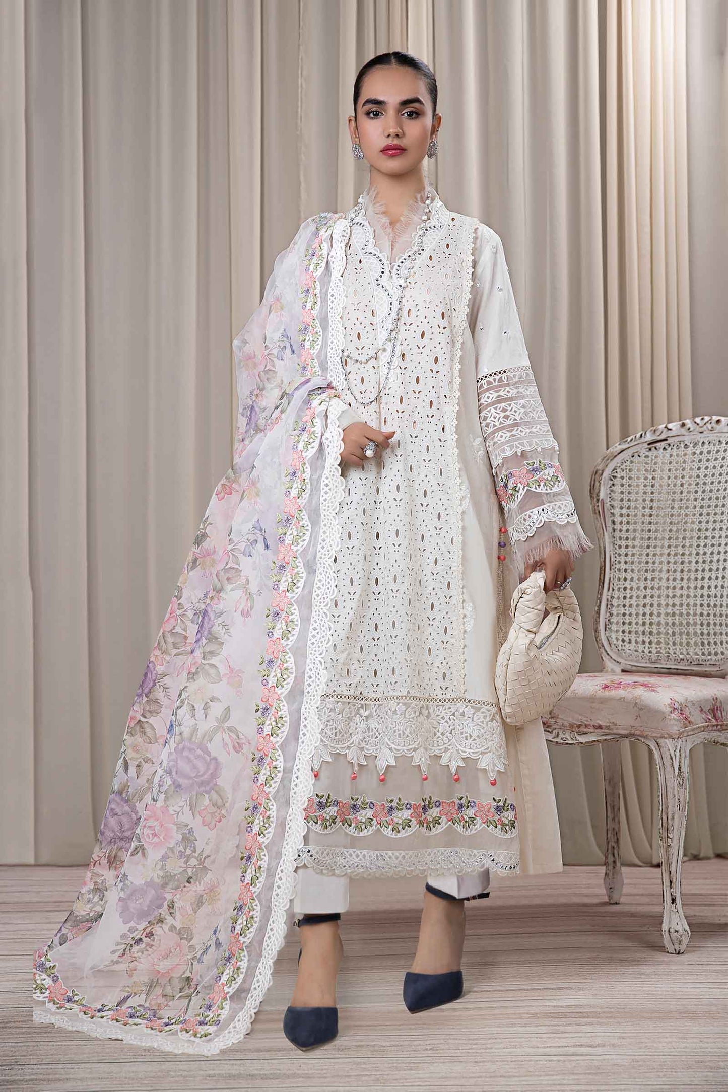 Maria B | Eid Festive Pret | DW-EF24-30R1 - Luxury Dress - available at Maria Faisal in UK and USA.