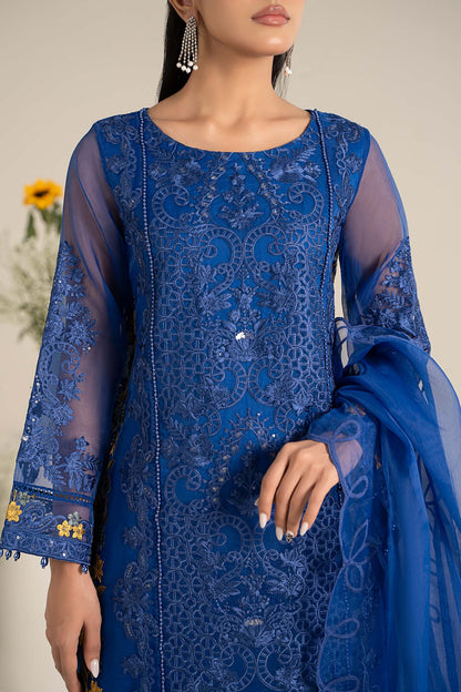 Maira B | Ready to Wear | DW-EF25-02 Blue by Maria Faisal - Registered Vendor of : Maria B - type : Wedding Dress - 100% original wedding dresses