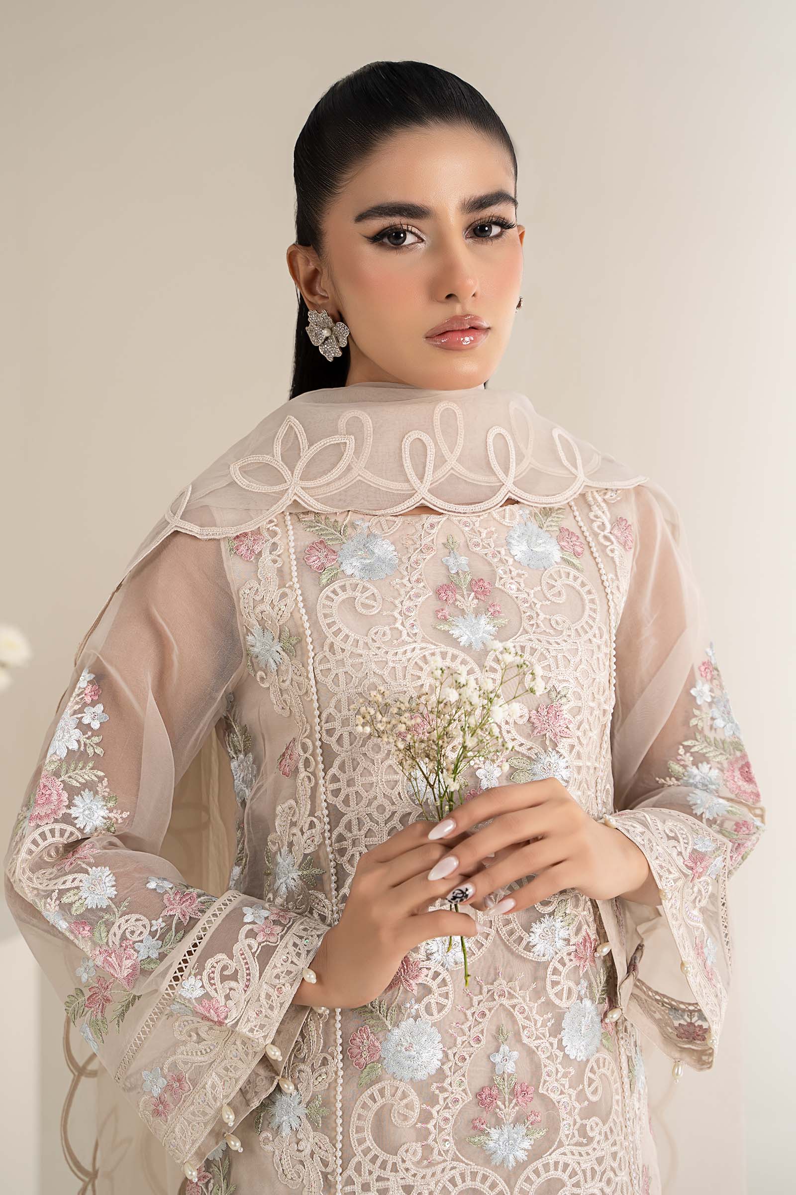 Maira B | Ready to Wear | DW-EF25-02 Off White by Maria Faisal - Registered Vendor of : Maria B - type : Wedding Dress - 100% original wedding dresses