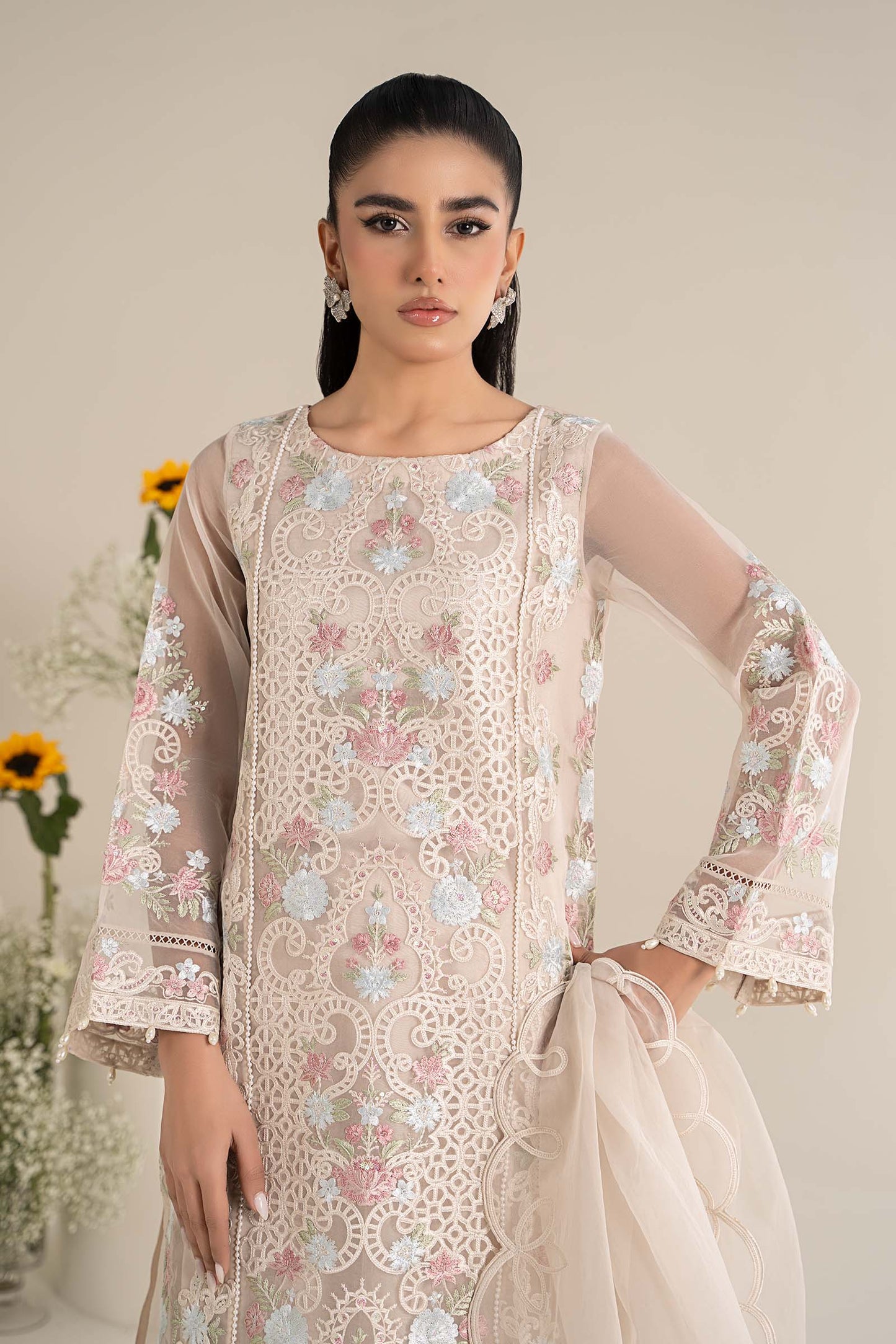 Maira B | Ready to Wear | DW-EF25-02 Off White by Maria Faisal - Registered Vendor of : Maria B - type : Wedding Dress - 100% original wedding dresses
