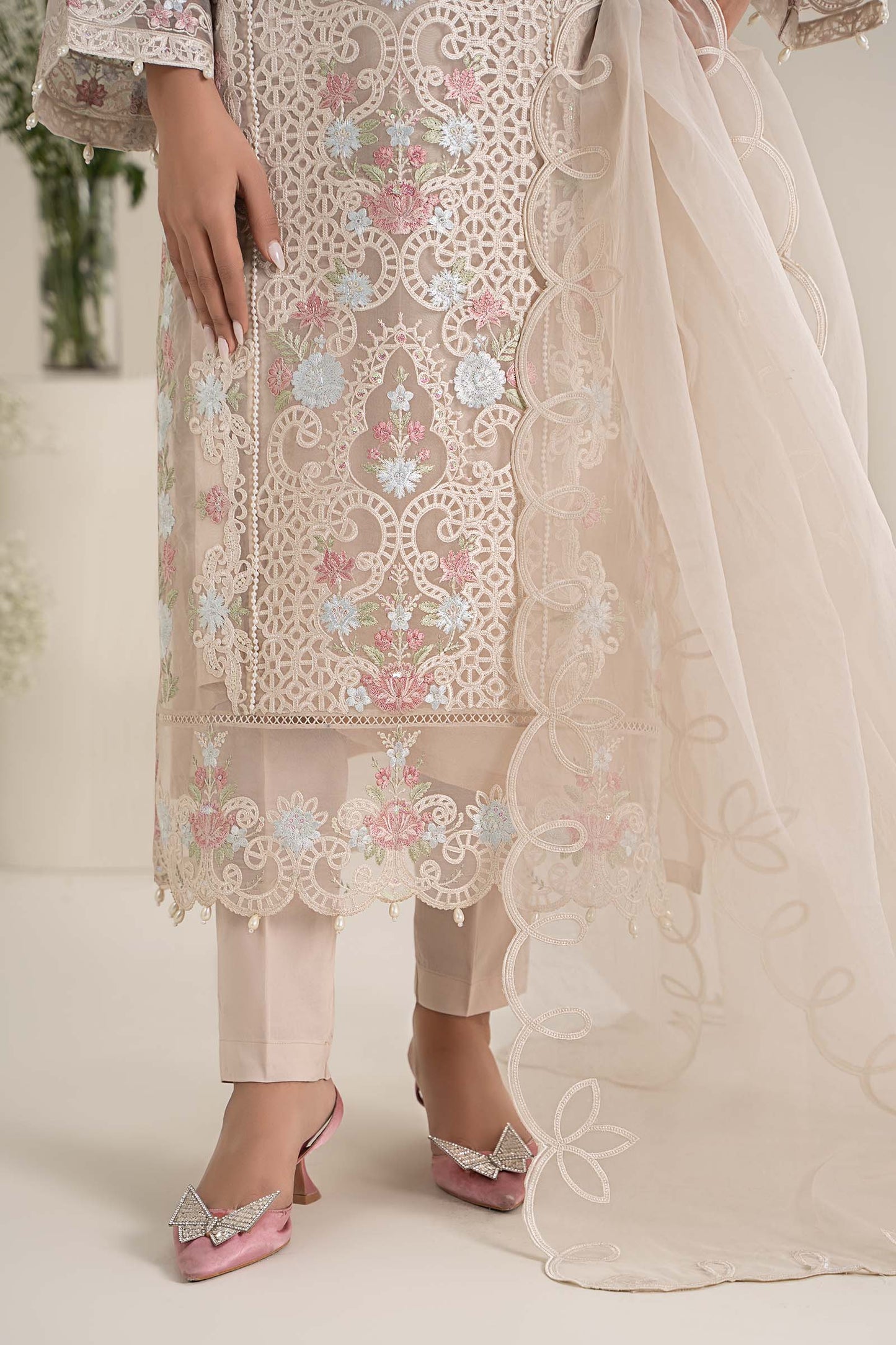 Maira B | Ready to Wear | DW-EF25-02 Off White by Maria Faisal - Registered Vendor of : Maria B - type : Wedding Dress - 100% original wedding dresses
