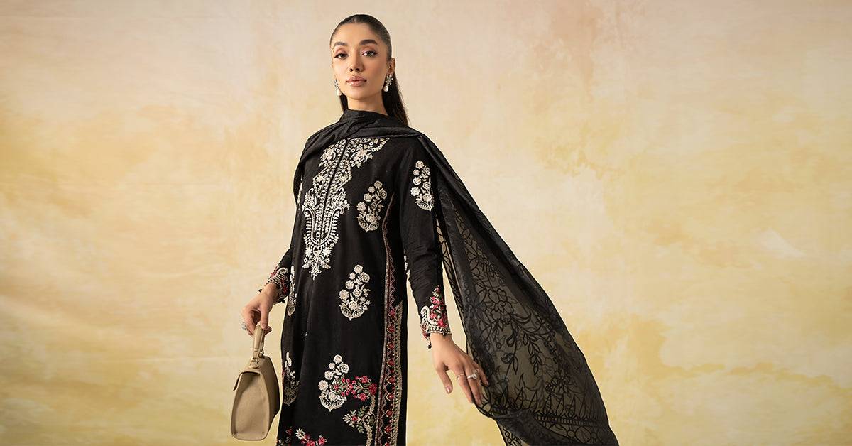 Maira B | Ready to Wear | DW-EF25-03 Black by Maria Faisal - Registered Vendor of : Maria B - type : Wedding Dress - 100% original wedding dresses