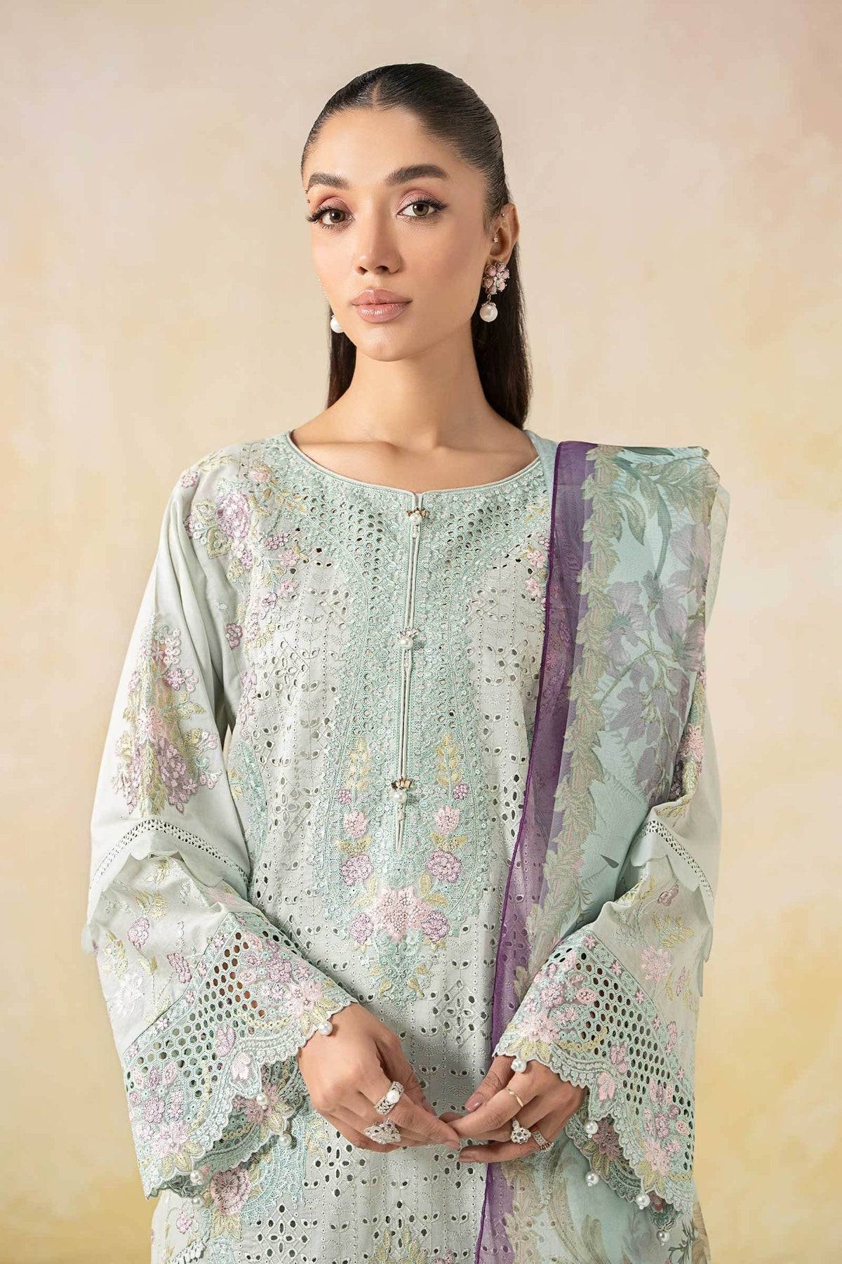 Maria B | Formal Wears | DW-EF25-04 Ice Blue by Maria Faisal - Registered Vendor of : Maria B - type : Ladies Clothes - 100% original wedding dresses