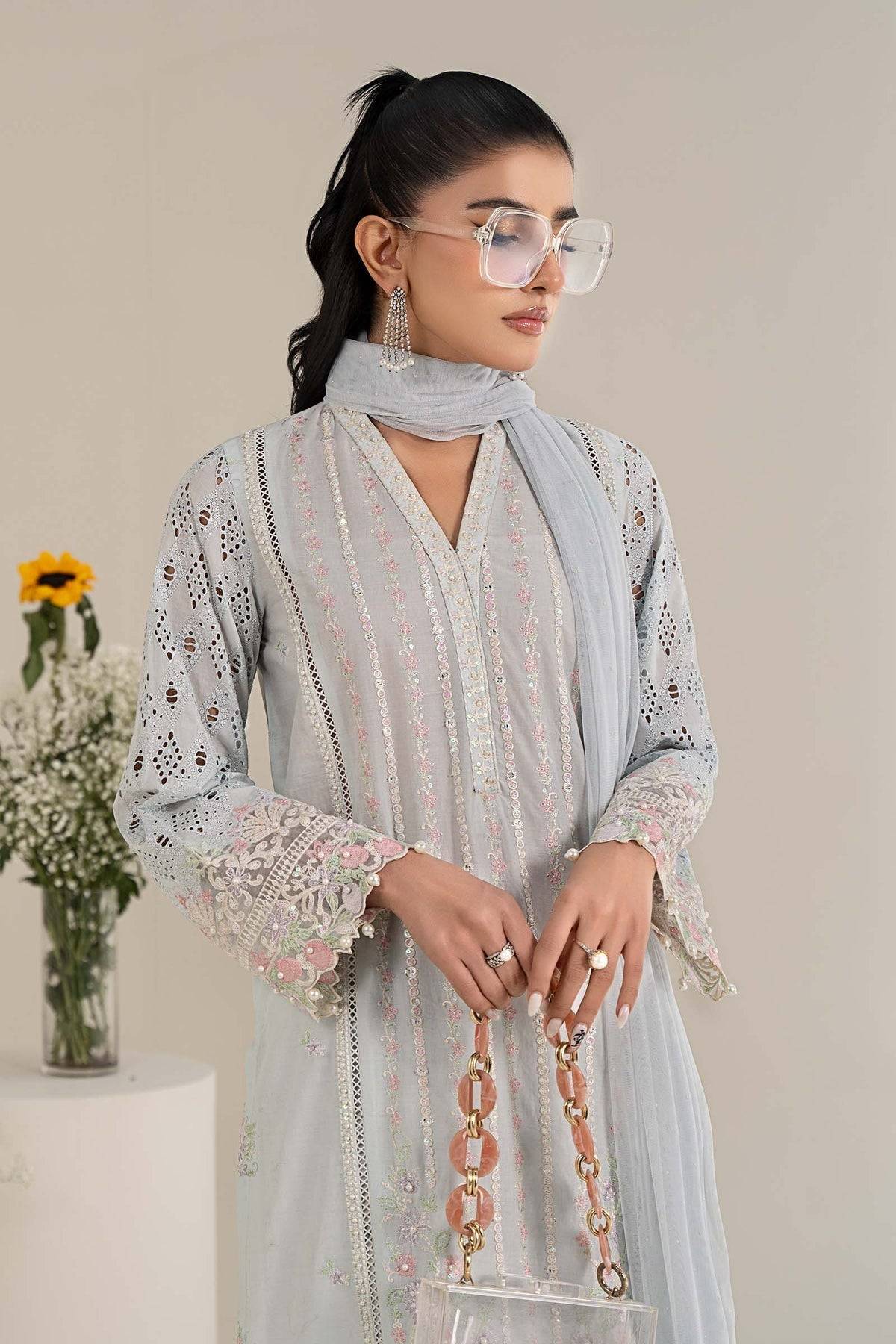 Maria B | Formal Wears | DW-EF25-07 Light Blue by Maria Faisal - Registered Vendor of : Maria B - type : Ladies Clothes - 100% original wedding dresses
