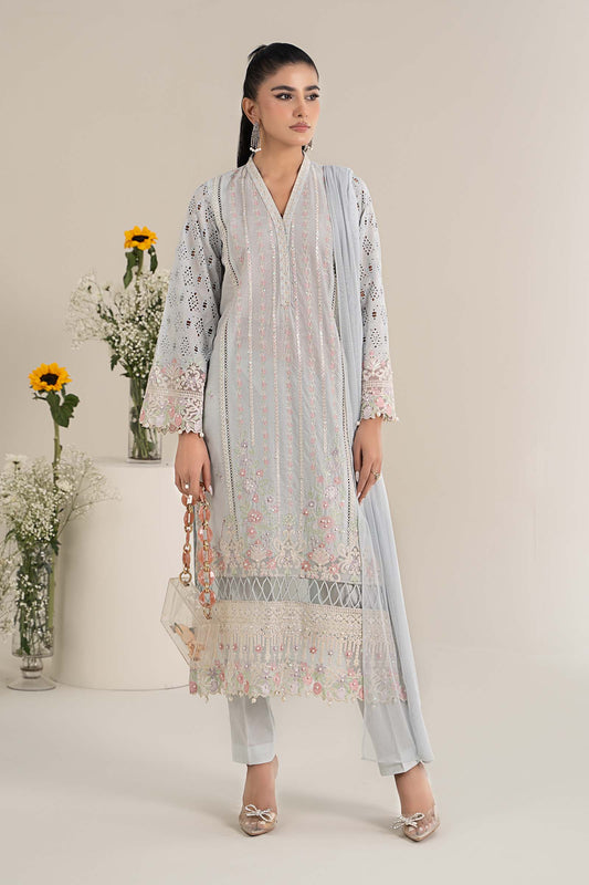 Maira B | Ready to Wear | DW-EF25-07 Blue by Maria Faisal - Registered Vendor of : Maria B - type : Wedding Dress - 100% original wedding dresses