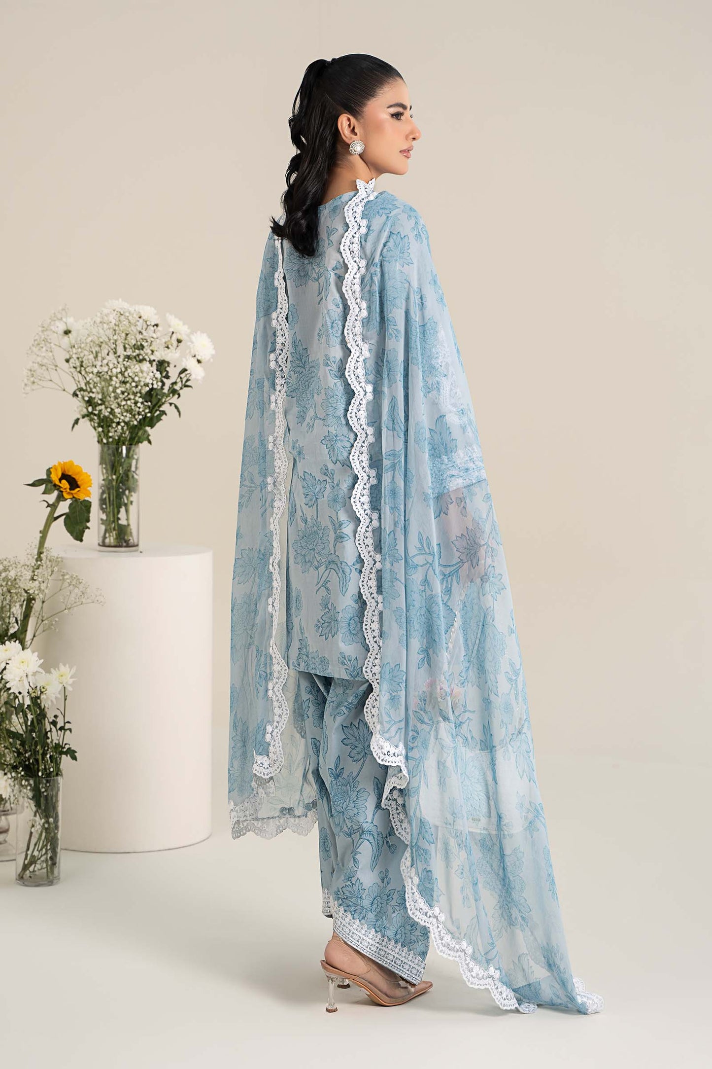 Maira B | Ready to Wear | DW-EF25-124 Blue by Maria Faisal - Registered Vendor of : Maria B - type : Wedding Dress - 100% original wedding dresses