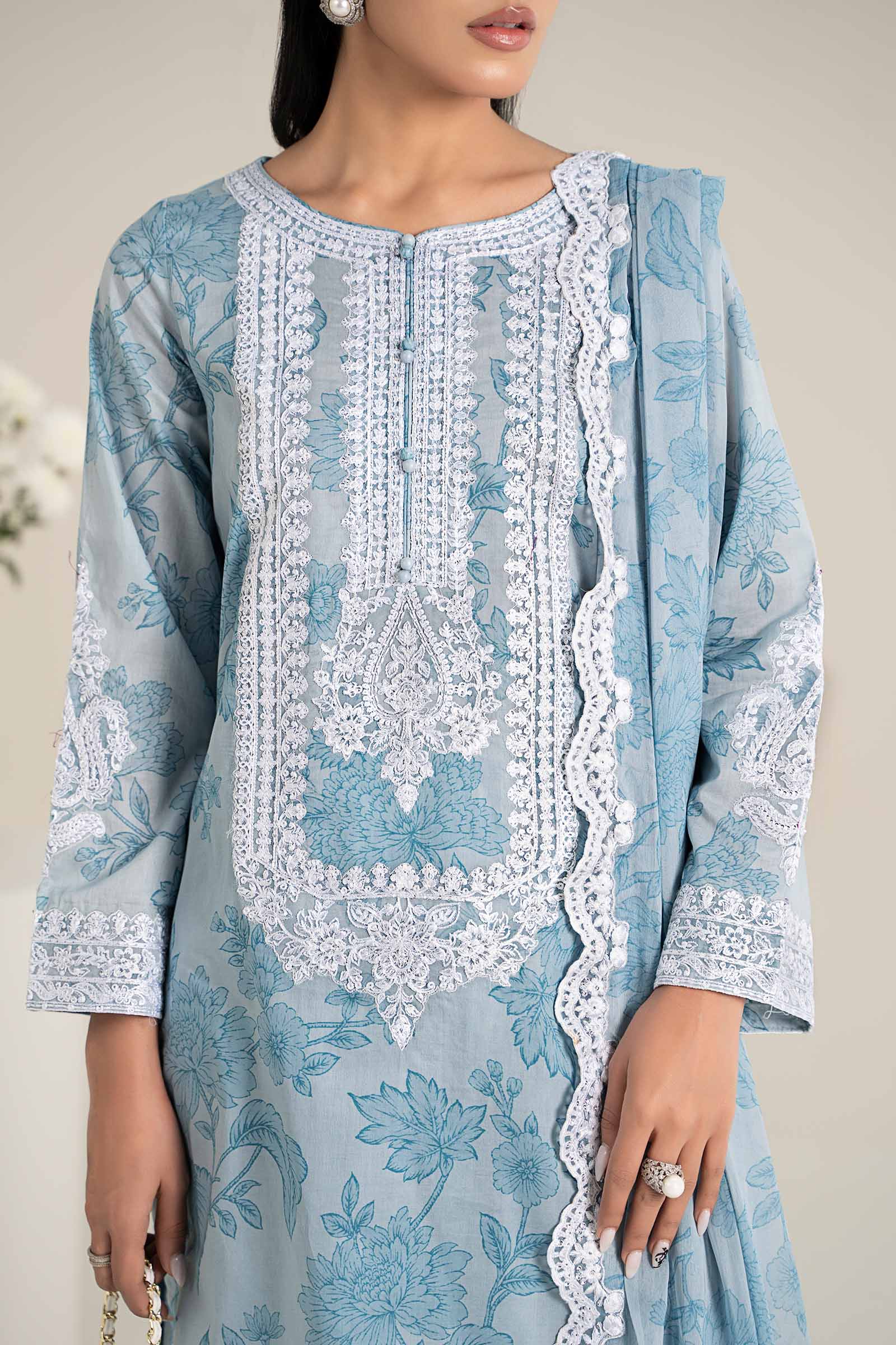 Maira B | Ready to Wear | DW-EF25-124 Blue by Maria Faisal - Registered Vendor of : Maria B - type : Wedding Dress - 100% original wedding dresses