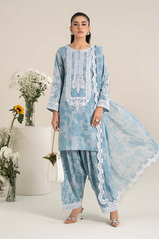 Maira B | Ready to Wear | DW-EF25-124 Blue by Maria Faisal - Registered Vendor of : Maria B - type : Wedding Dress - 100% original wedding dresses
