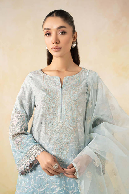 Maira B | Ready to Wear | DW-EF25-13 Blue by Maria Faisal - Registered Vendor of : Maria B - type : Wedding Dress - 100% original wedding dresses