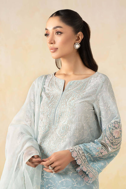 Maira B | Ready to Wear | DW-EF25-13 Blue by Maria Faisal - Registered Vendor of : Maria B - type : Wedding Dress - 100% original wedding dresses