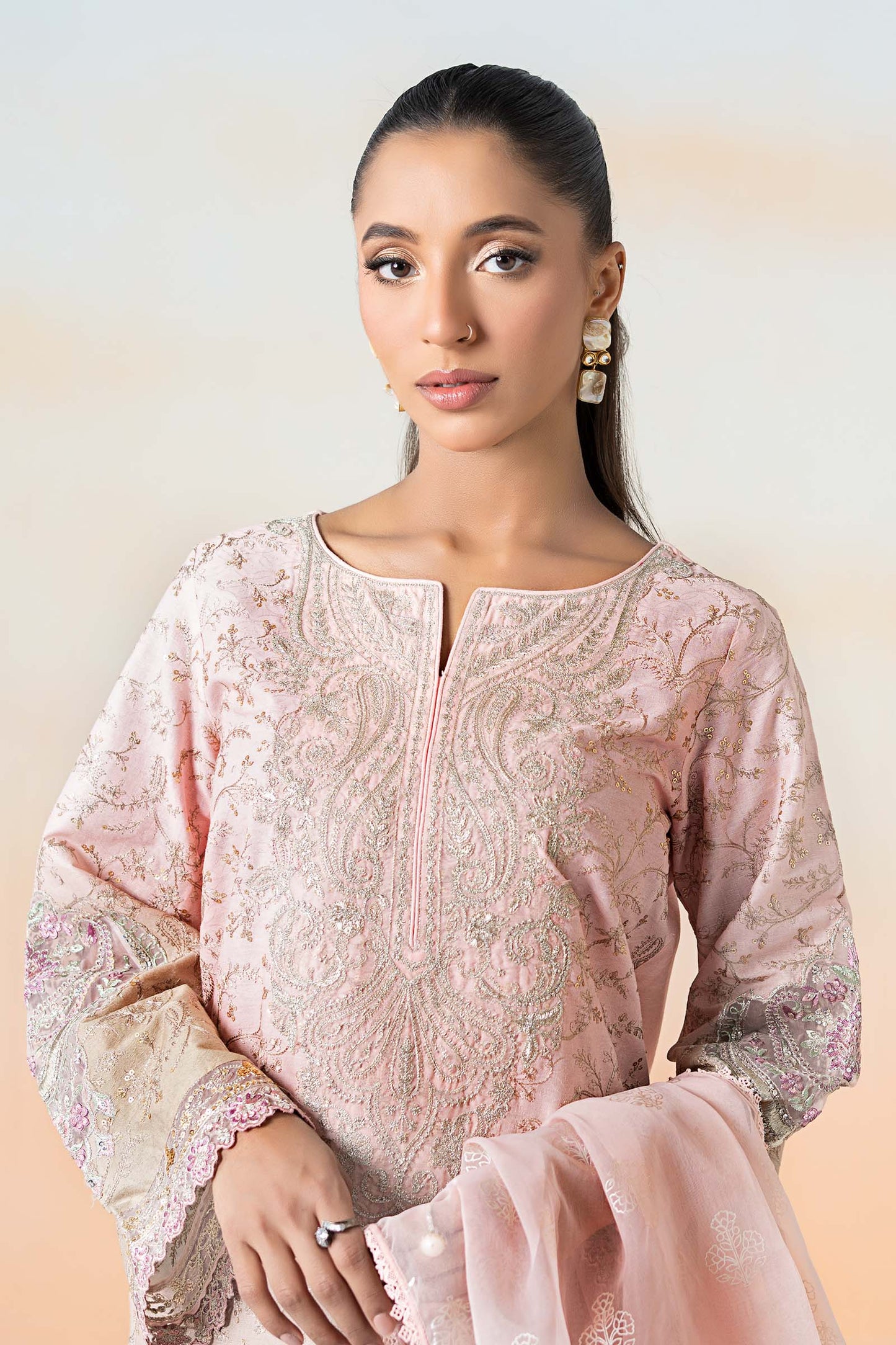 Maira B | Ready to Wear | DW-EF25-13 Pink by Maria Faisal - Registered Vendor of : Maria B - type : Wedding Dress - 100% original wedding dresses