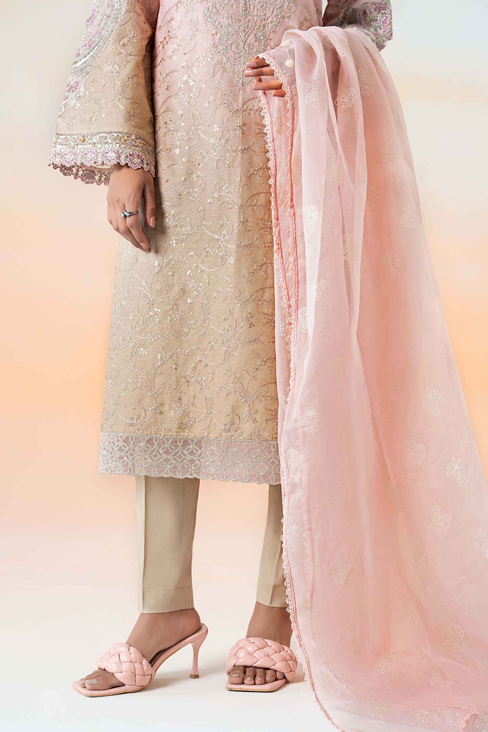 Maira B | Ready to Wear | DW-EF25-13 Pink by Maria Faisal - Registered Vendor of : Maria B - type : Wedding Dress - 100% original wedding dresses