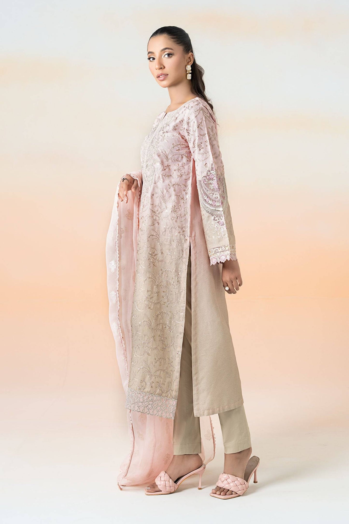 Maira B | Ready to Wear | DW-EF25-13 Pink by Maria Faisal - Registered Vendor of : Maria B - type : Wedding Dress - 100% original wedding dresses