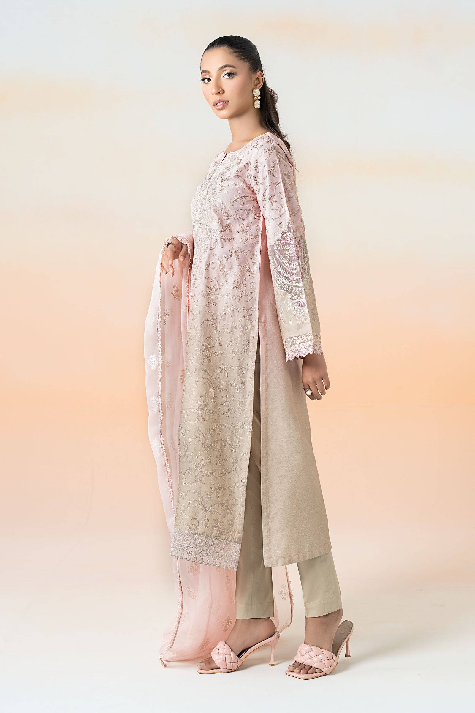 Maira B | Ready to Wear | DW-EF25-13 Pink by Maria Faisal - Registered Vendor of : Maria B - type : Wedding Dress - 100% original wedding dresses