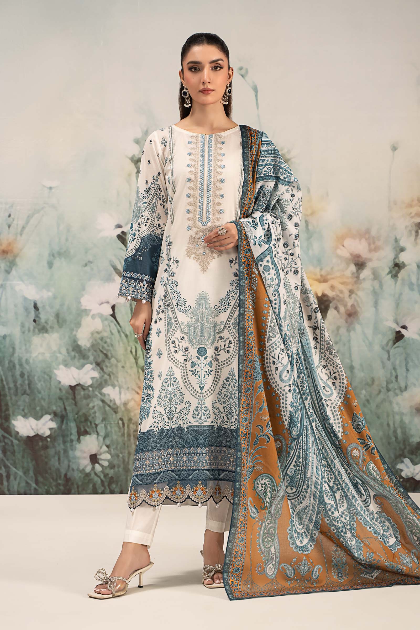 Maira B | Ready to Wear | DW-EF25-14 by Maria Faisal - Registered Vendor of : Maria B - type : Wedding Dress - 100% original wedding dresses