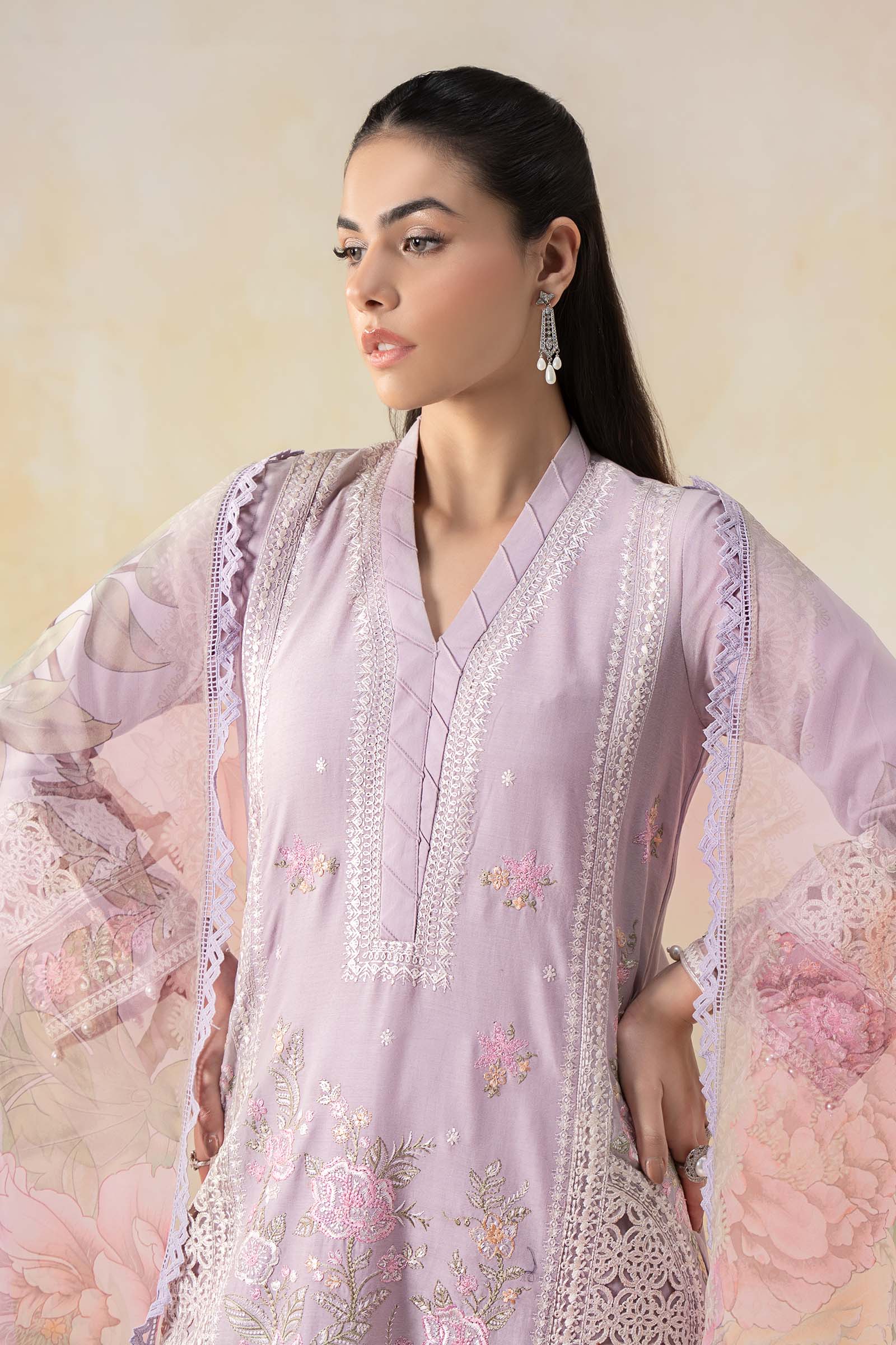 Maira B | Ready to Wear | DW-EF25-151 Lilac by Maria Faisal - Registered Vendor of : Maria B - type : Wedding Dress - 100% original wedding dresses