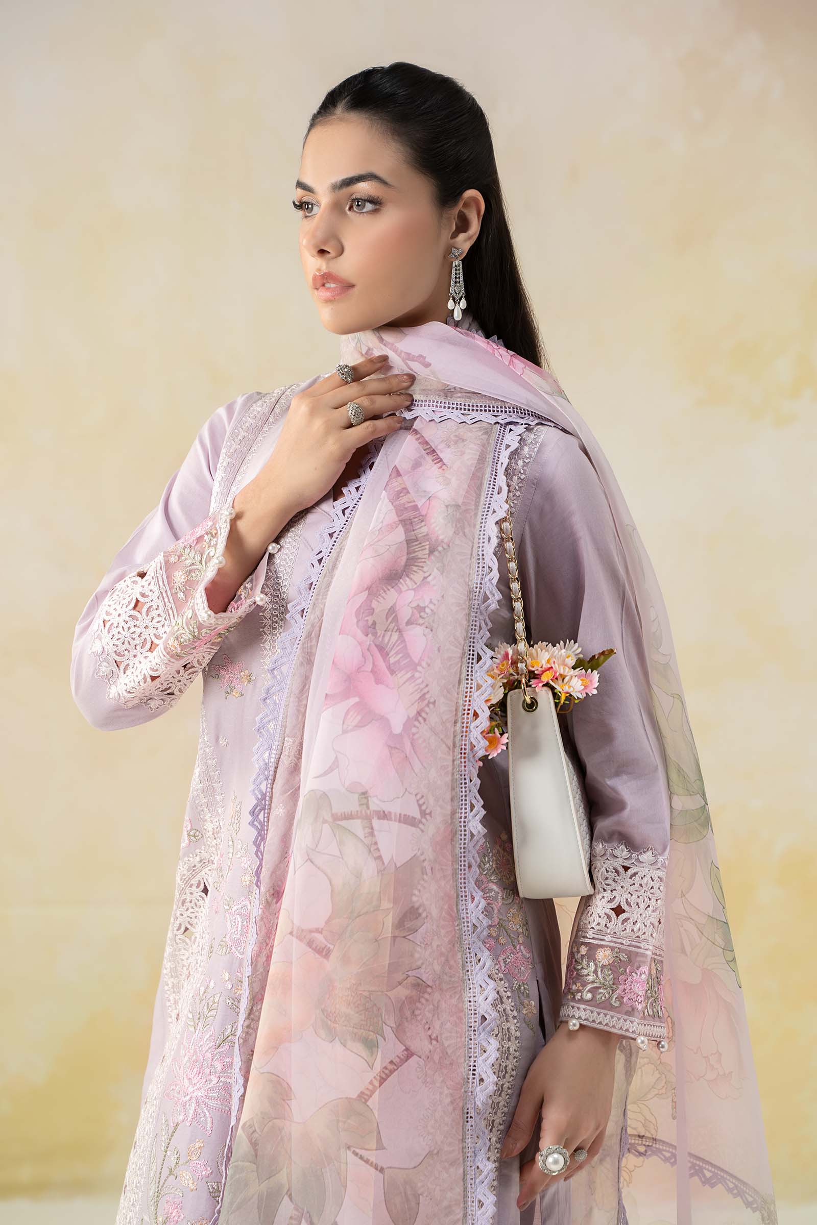 Maira B | Ready to Wear | DW-EF25-151 Lilac by Maria Faisal - Registered Vendor of : Maria B - type : Wedding Dress - 100% original wedding dresses