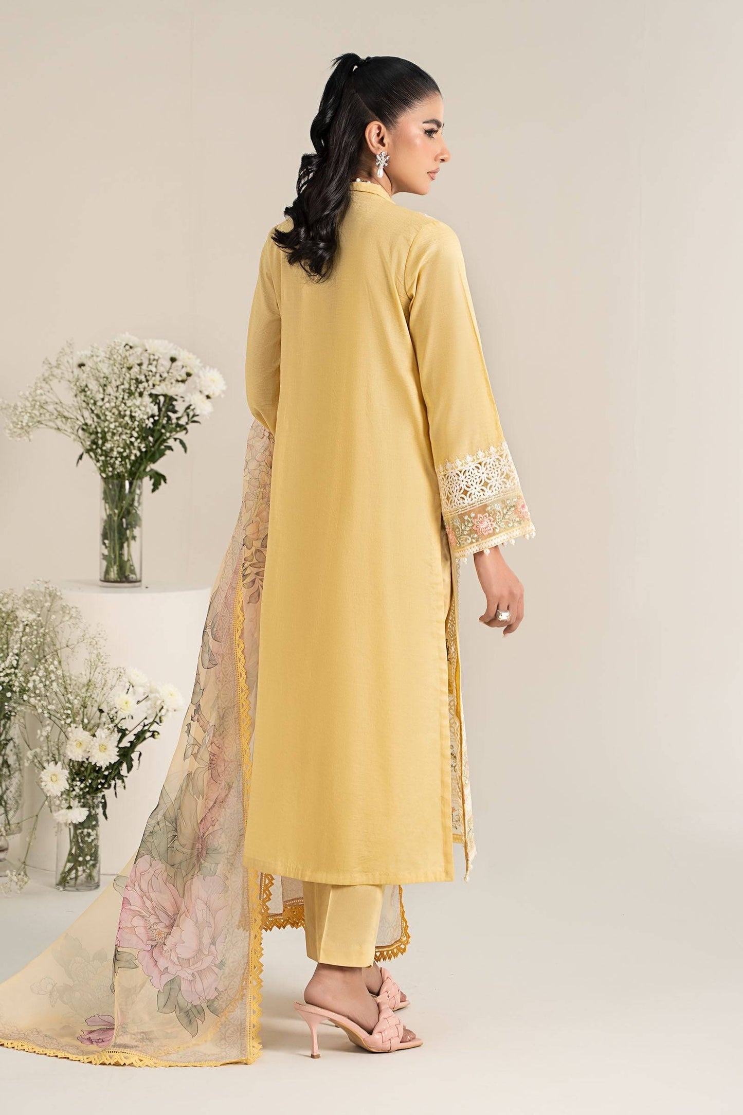 Maira B | Ready to Wear | DW-EF25-151 Yellow by Maria Faisal - Registered Vendor of : Maria B - type : Wedding Dress - 100% original wedding dresses