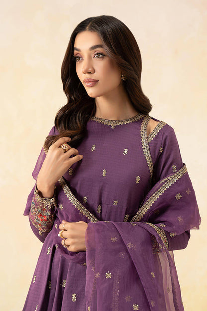 Maira B | Ready to Wear | DW-EF25-19 Purple by Maria Faisal - Registered Vendor of : Maria B - type : Wedding Dress - 100% original wedding dresses