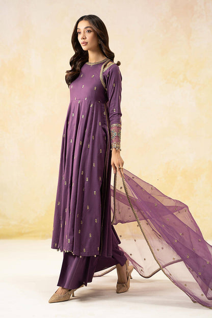 Maira B | Ready to Wear | DW-EF25-19 Purple by Maria Faisal - Registered Vendor of : Maria B - type : Wedding Dress - 100% original wedding dresses