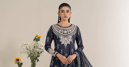 Maira B | Ready to Wear | DW-EF25-22 Blue by Maria Faisal - Registered Vendor of : Maria B - type : Wedding Dress - 100% original wedding dresses