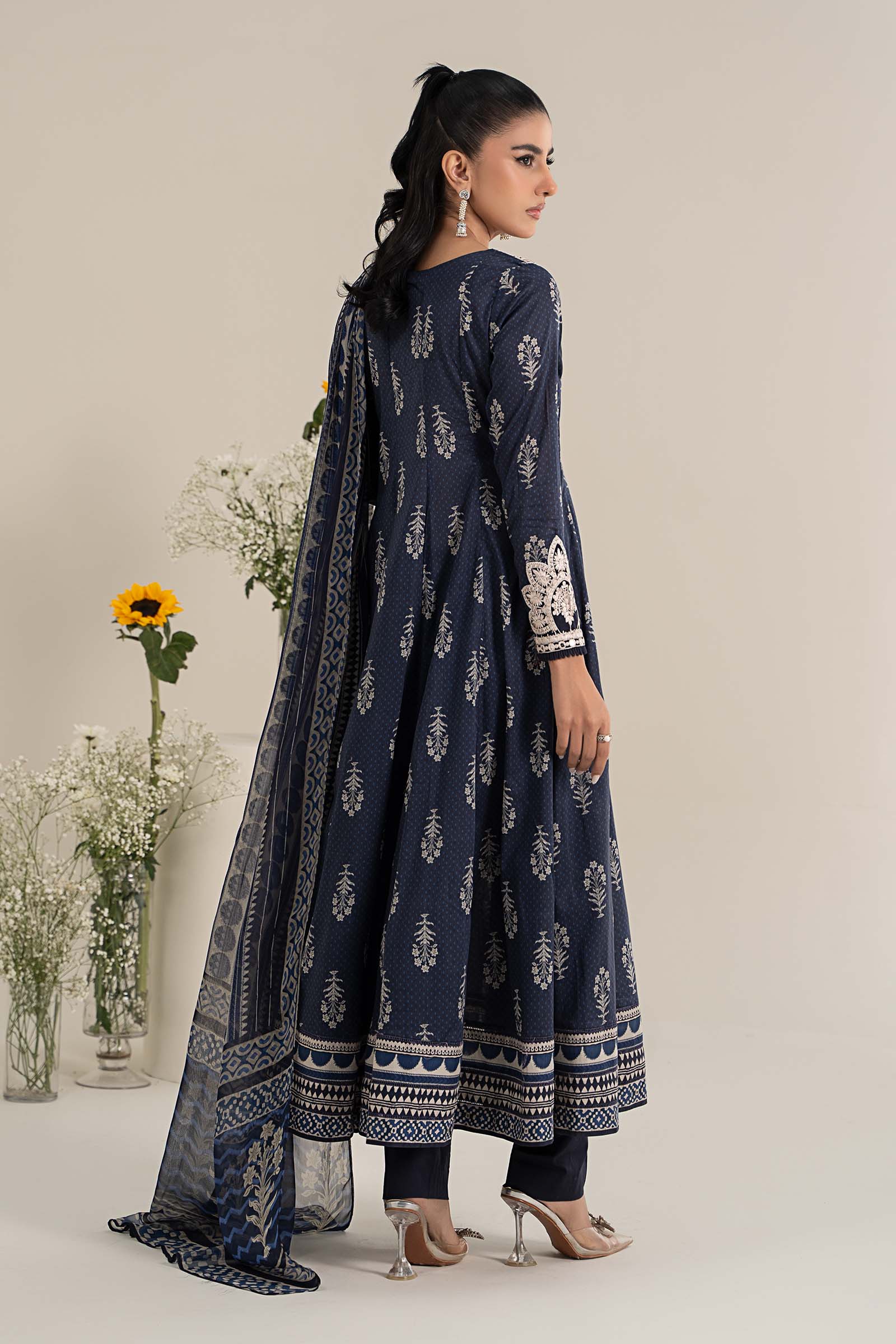Maira B | Ready to Wear | DW-EF25-22 Blue by Maria Faisal - Registered Vendor of : Maria B - type : Wedding Dress - 100% original wedding dresses