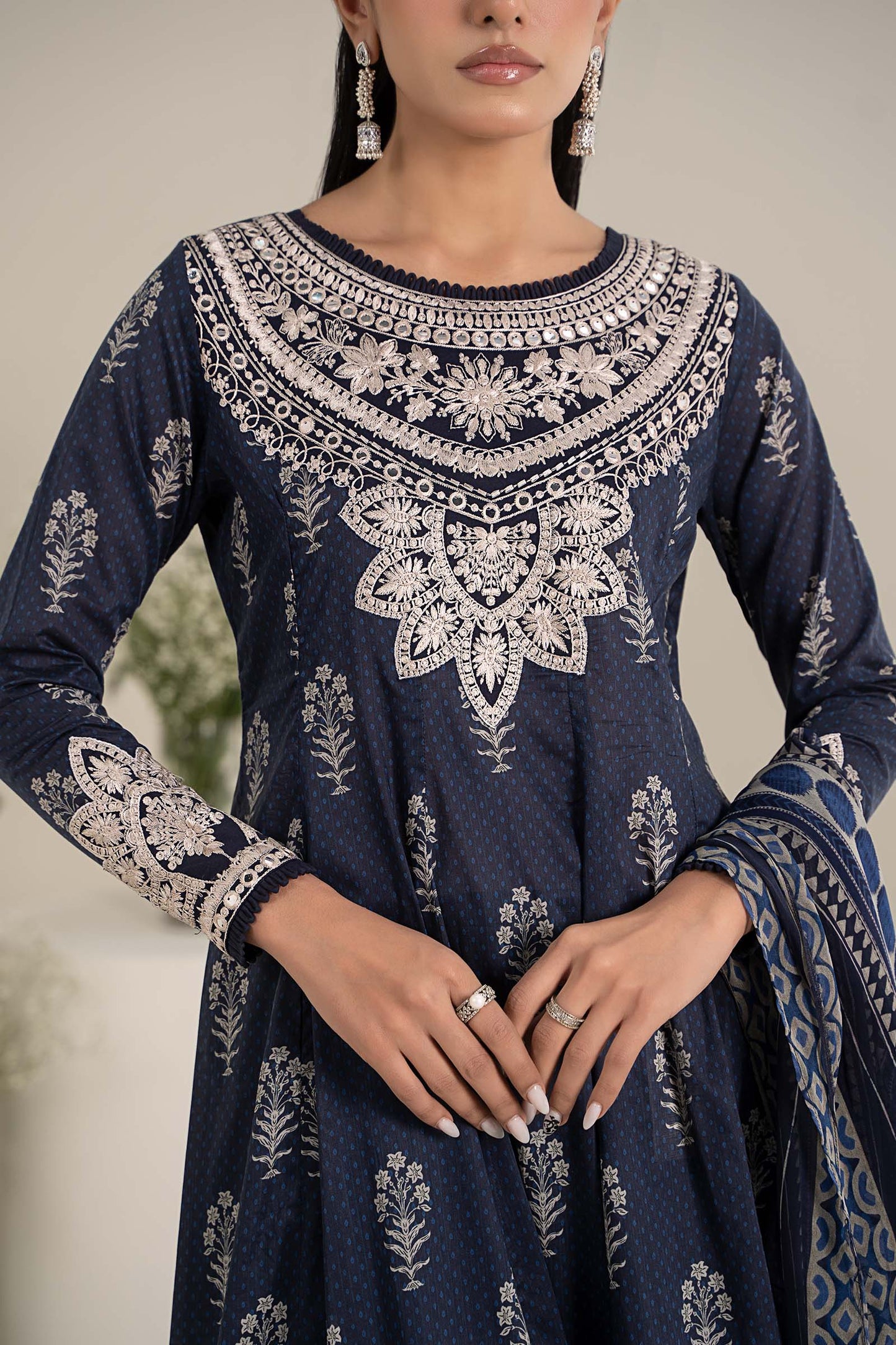Maira B | Ready to Wear | DW-EF25-22 Blue by Maria Faisal - Registered Vendor of : Maria B - type : Wedding Dress - 100% original wedding dresses
