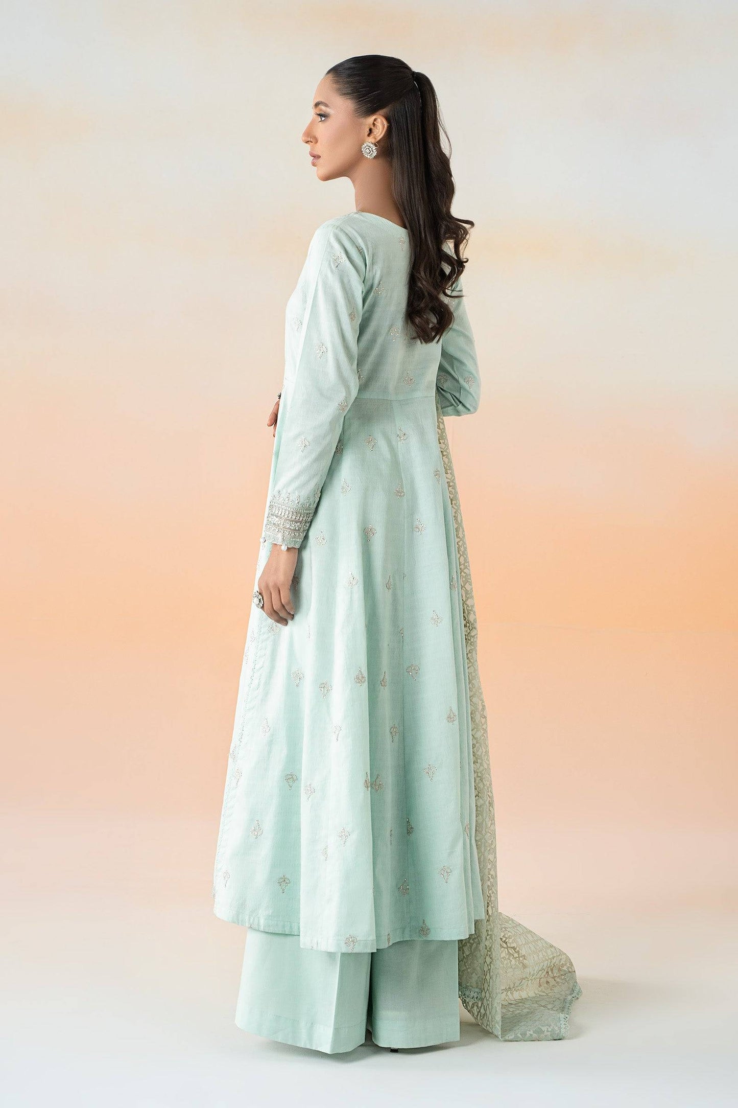 Maira B | Ready to Wear | DW-EF25-30 Sky Blue by Maria Faisal - Registered Vendor of : Maria B - type : Wedding Dress - 100% original wedding dresses