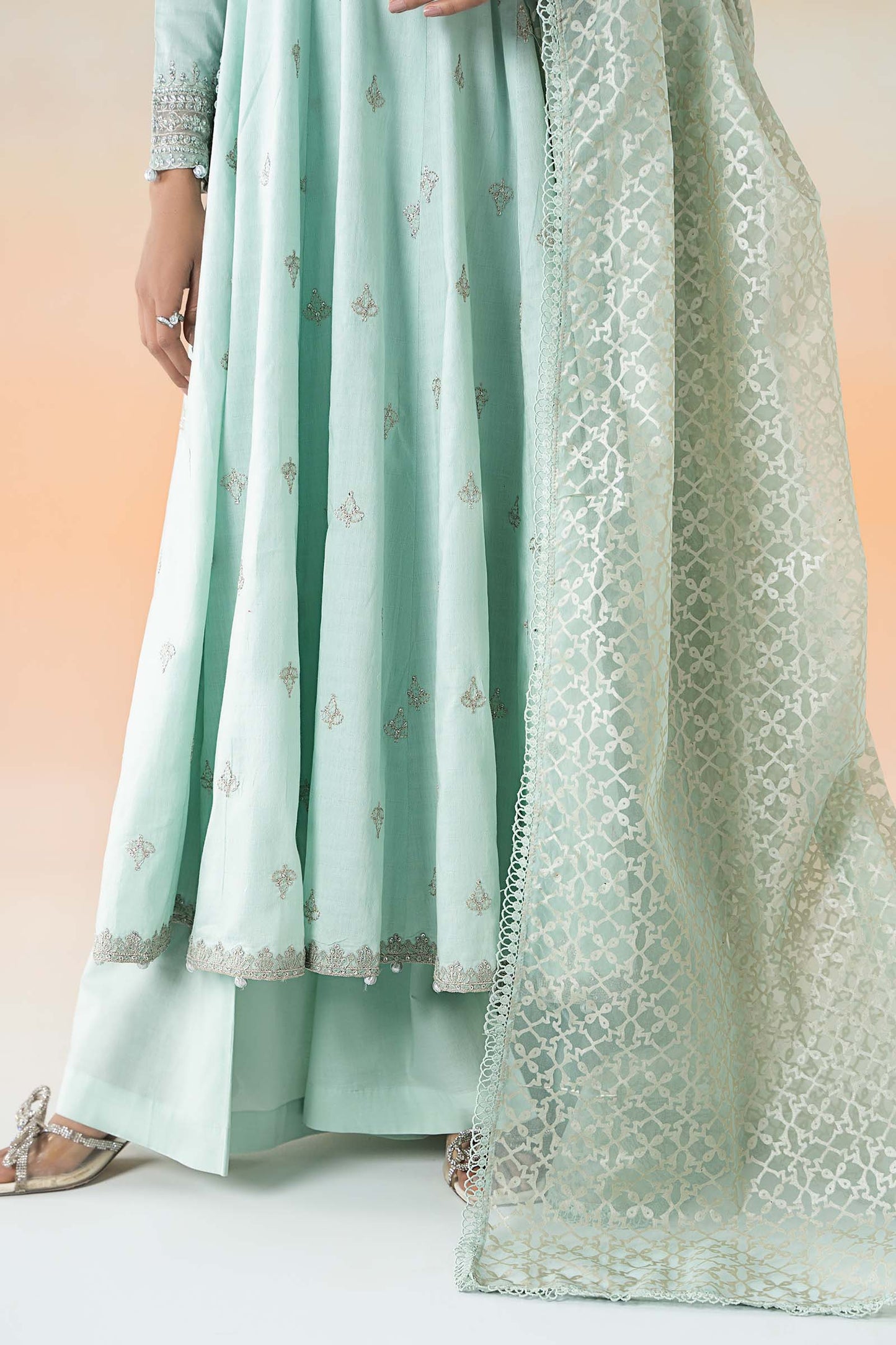Maira B | Ready to Wear | DW-EF25-30 Sky Blue by Maria Faisal - Registered Vendor of : Maria B - type : Wedding Dress - 100% original wedding dresses