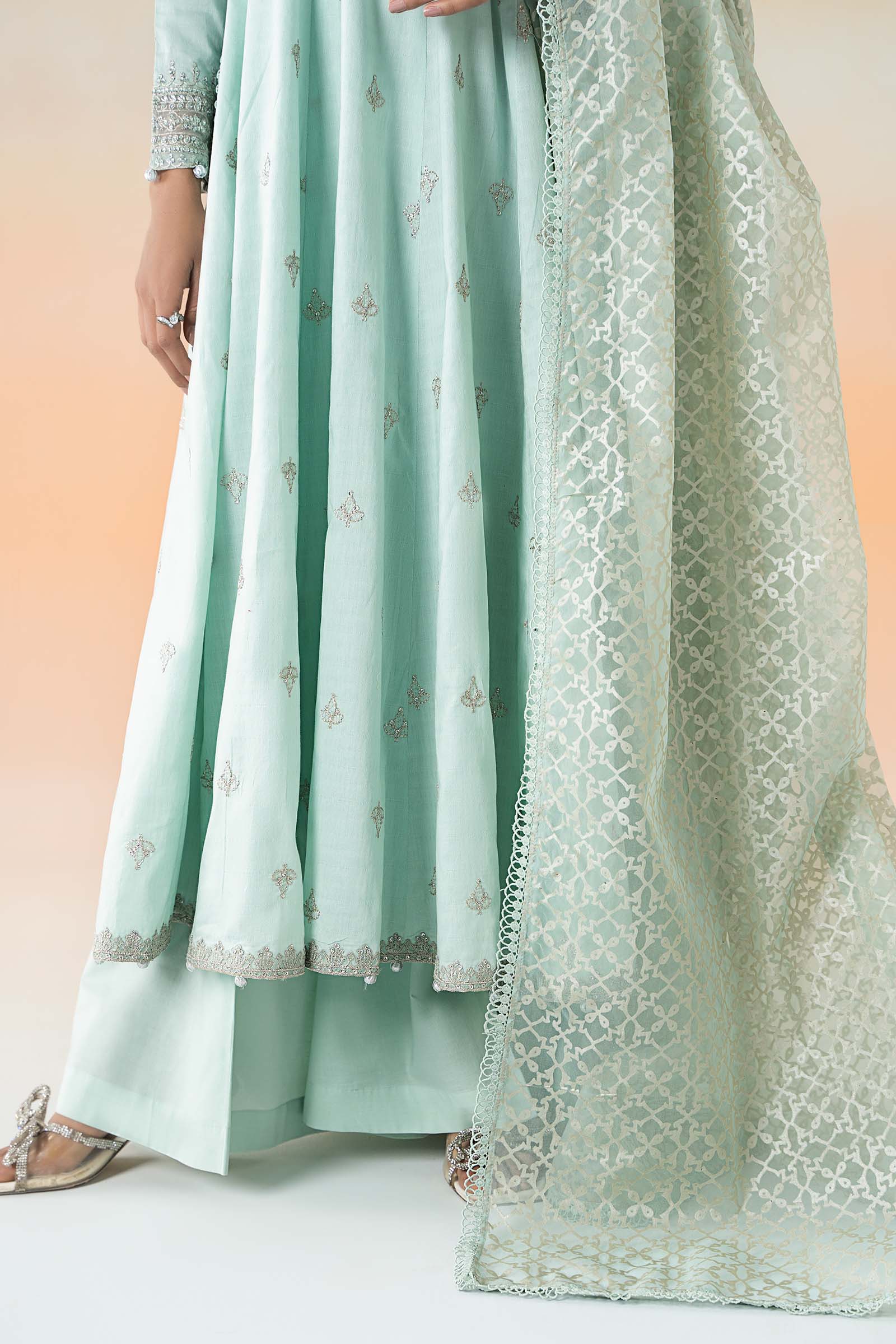 Maira B | Ready to Wear | DW-EF25-30 Sky Blue by Maria Faisal - Registered Vendor of : Maria B - type : Wedding Dress - 100% original wedding dresses