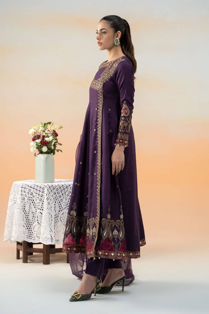 Maira B | Ready to Wear | DW-EF25-40 Purple by Maria Faisal - Registered Vendor of : Maria B - type : Wedding Dress - 100% original wedding dresses