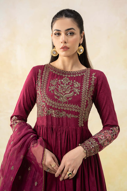 Maira B | Ready to Wear | DW-EF25-43 Magenta by Maria Faisal - Registered Vendor of : Maria B - type : Wedding Dress - 100% original wedding dresses