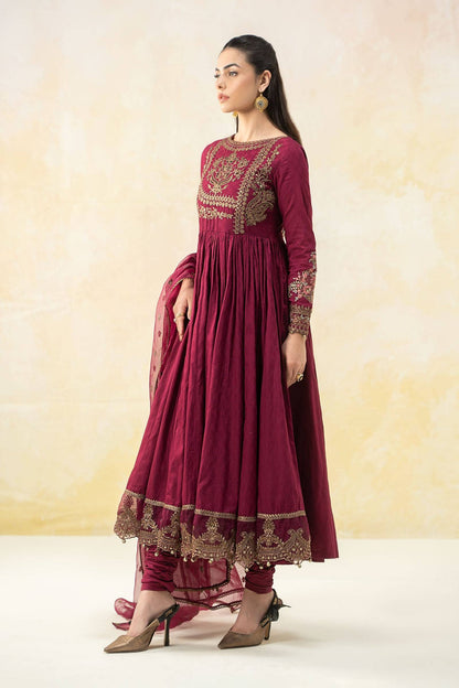 Maira B | Ready to Wear | DW-EF25-43 Magenta by Maria Faisal - Registered Vendor of : Maria B - type : Wedding Dress - 100% original wedding dresses