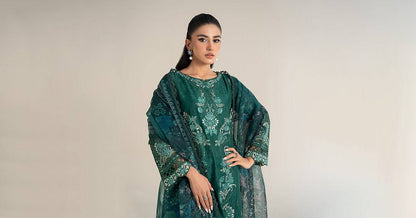 Maira B | Ready to Wear | DW-EF25-47 Green by Maria Faisal - Registered Vendor of : Maria B - type : Wedding Dress - 100% original wedding dresses