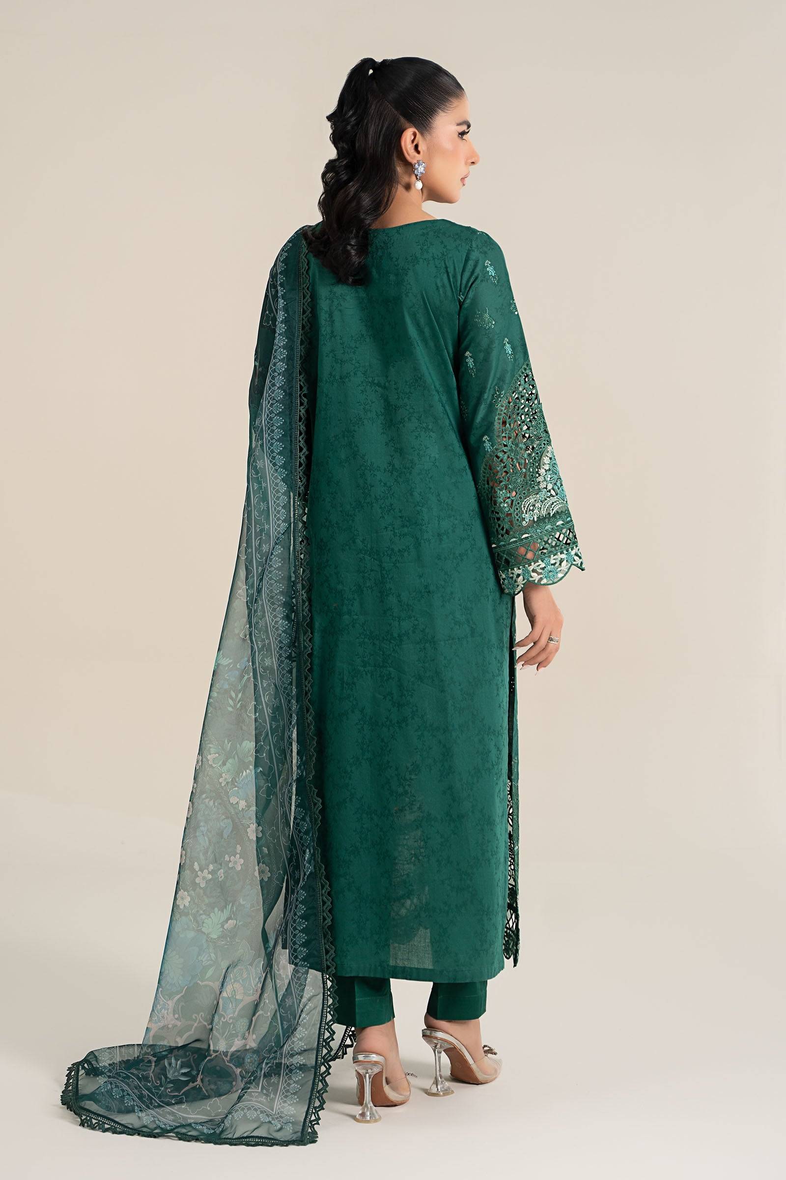 Maira B | Ready to Wear | DW-EF25-47 Green by Maria Faisal - Registered Vendor of : Maria B - type : Wedding Dress - 100% original wedding dresses