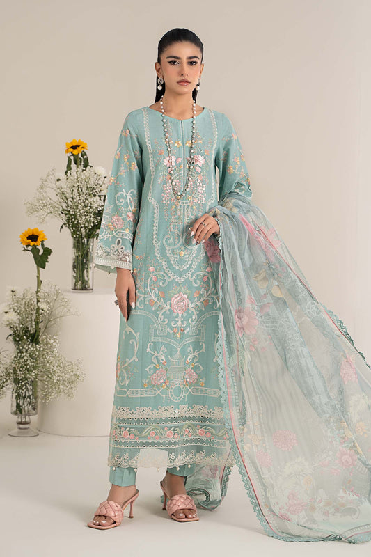 Maira B | Ready to Wear | DW-EF25-49 Blue by Maria Faisal - Registered Vendor of : Maria B - type : Wedding Dress - 100% original wedding dresses