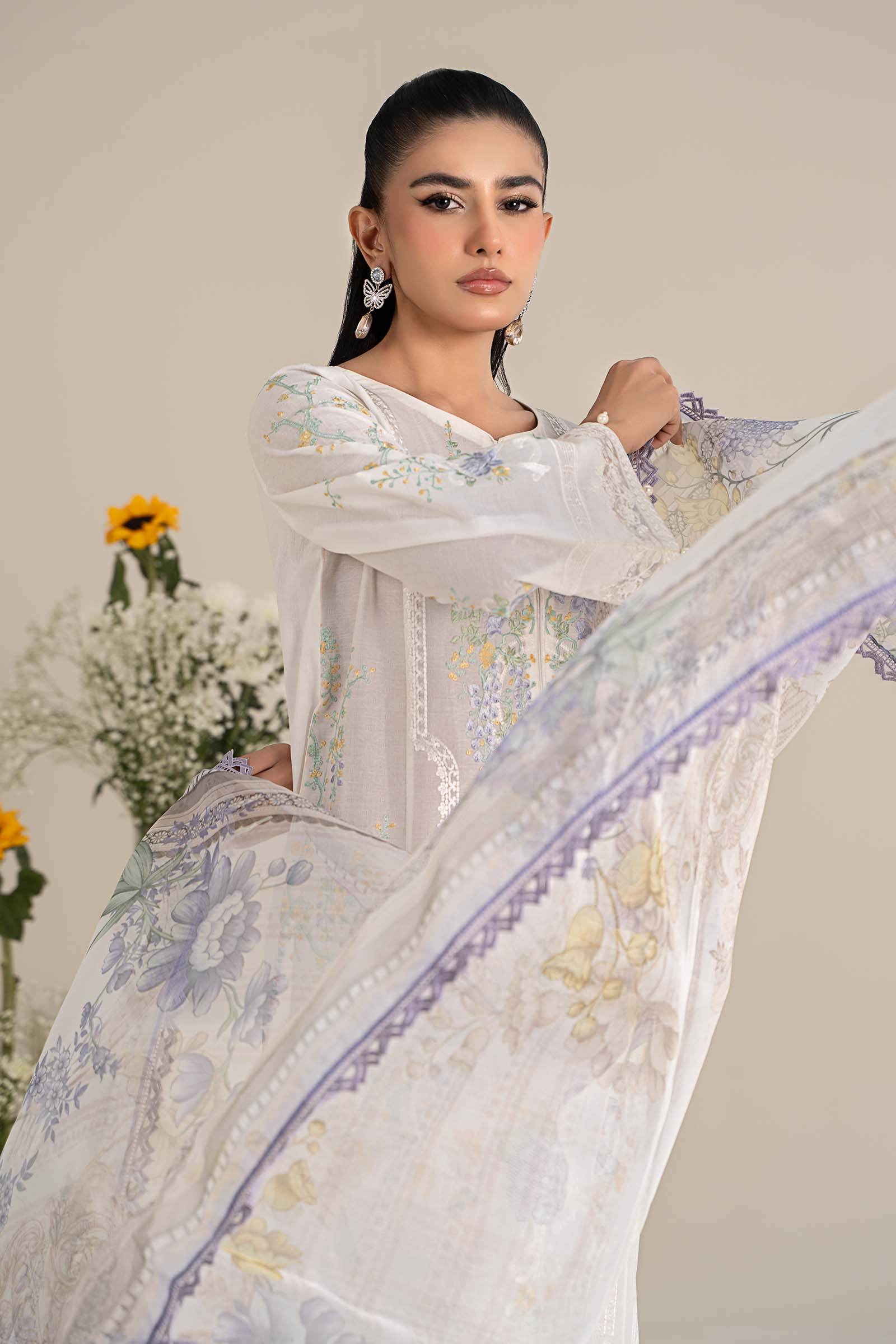 Maira B | Ready to Wear | DW-EF25-49 Off White by Maria Faisal - Registered Vendor of : Maria B - type : Wedding Dress - 100% original wedding dresses
