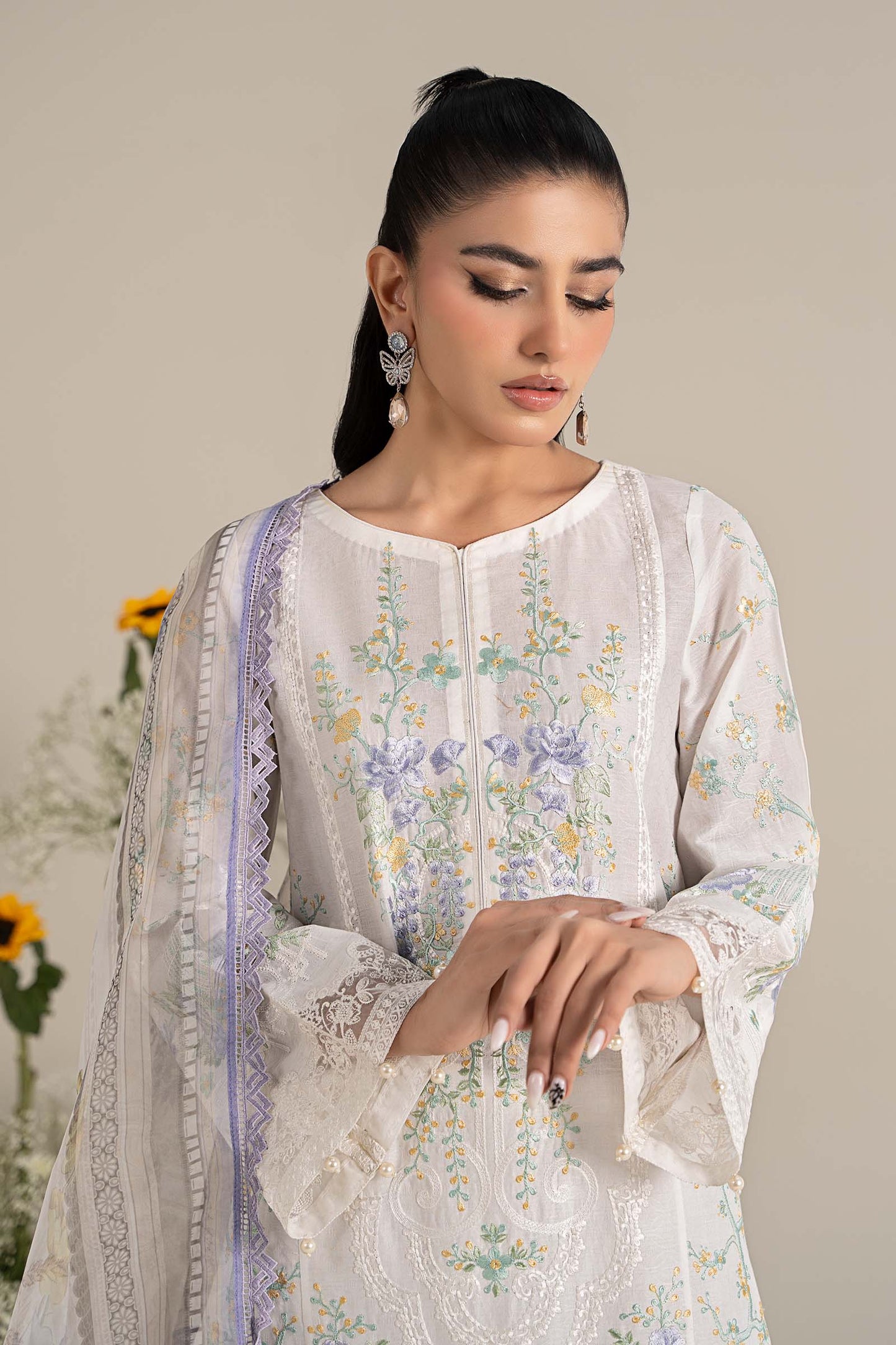 Maira B | Ready to Wear | DW-EF25-49 Off White by Maria Faisal - Registered Vendor of : Maria B - type : Wedding Dress - 100% original wedding dresses