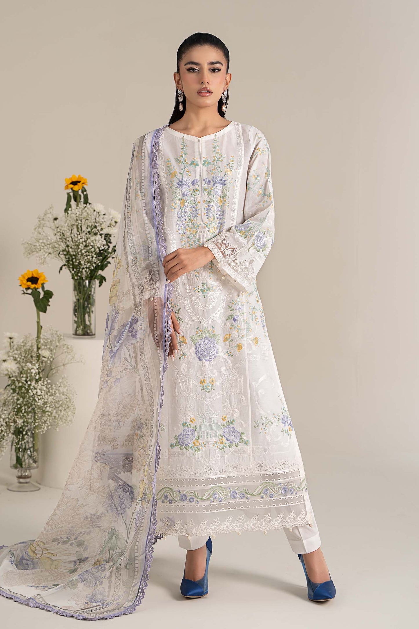 Maira B | Ready to Wear | DW-EF25-49 Off White by Maria Faisal - Registered Vendor of : Maria B - type : Wedding Dress - 100% original wedding dresses