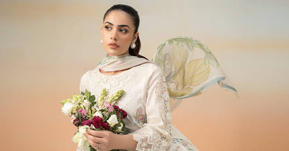 Maira B | Ready to Wear | DW-EF25-53 Off White by Maria Faisal - Registered Vendor of : Maria B - type : Wedding Dress - 100% original wedding dresses