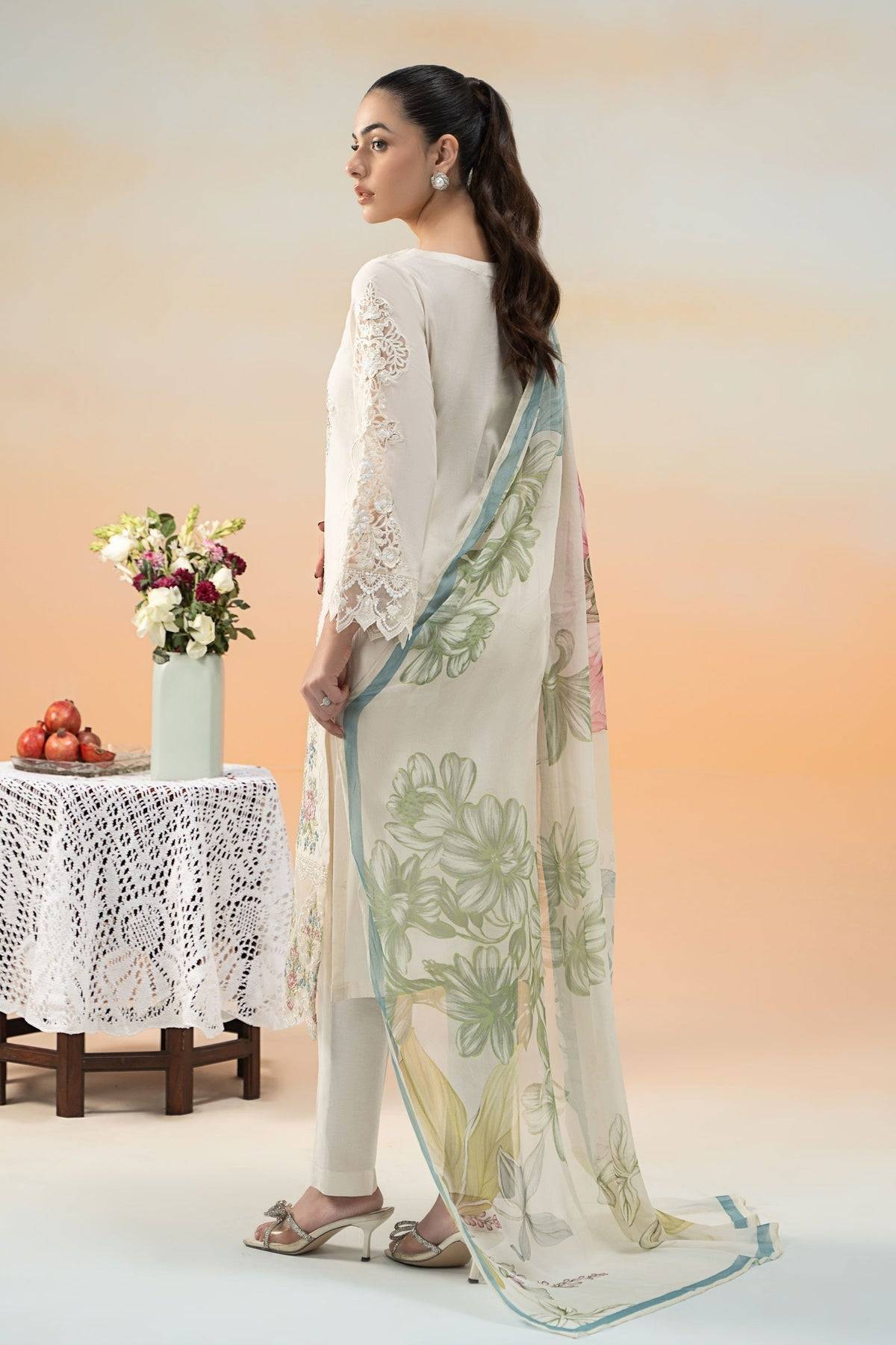 Maria B | Formal Wears | DW-EF25-53 Off White by Maria Faisal - Registered Vendor of : Maria B - type : Ladies Clothes - 100% original wedding dresses