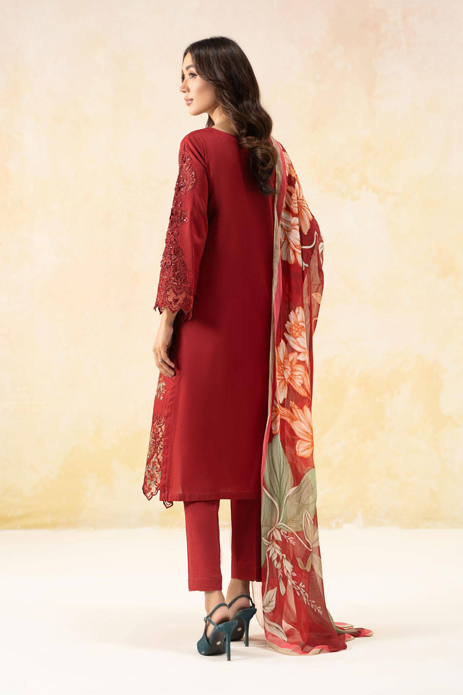 Maira B | Ready to Wear | DW-EF25-53 Red by Maria Faisal - Registered Vendor of : Maria B - type : Wedding Dress - 100% original wedding dresses