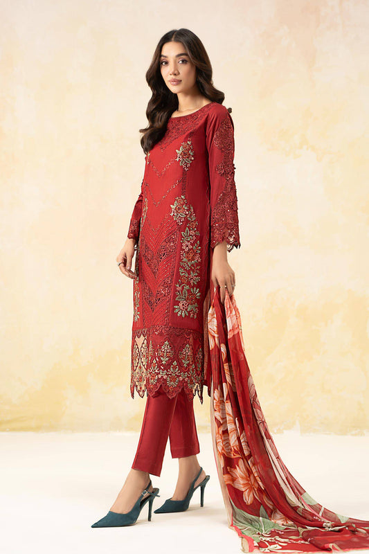 Maira B | Ready to Wear | DW-EF25-53 Red by Maria Faisal - Registered Vendor of : Maria B - type : Wedding Dress - 100% original wedding dresses