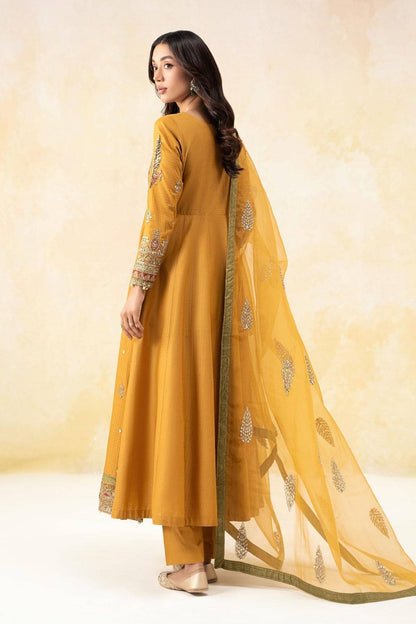 Maria B | Formal Wears | DW-EF25-68 Mustard by Maria Faisal - Registered Vendor of : Maria B - type : Ladies Clothes - 100% original wedding dresses