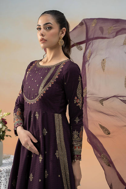 Maira B | Ready to Wear | DW-EF25-68 Purple by Maria Faisal - Registered Vendor of : Maria B - type : Wedding Dress - 100% original wedding dresses