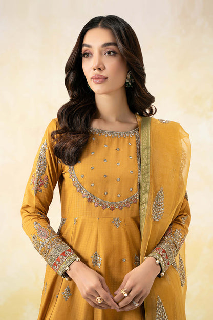 Maira B | Ready to Wear | DW-EF25-68 Mustard by Maria Faisal - Registered Vendor of : Maria B - type : Wedding Dress - 100% original wedding dresses