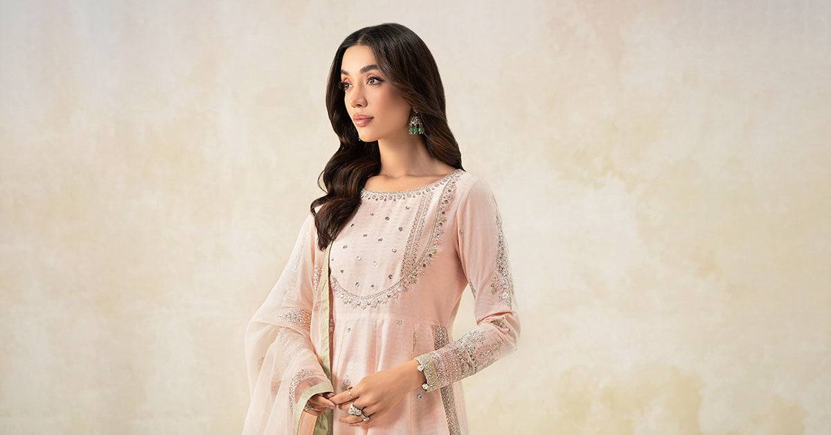 Maira B | Ready to Wear | DW-EF25-68 Pink by Maria Faisal - Registered Vendor of : Maria B - type : Wedding Dress - 100% original wedding dresses