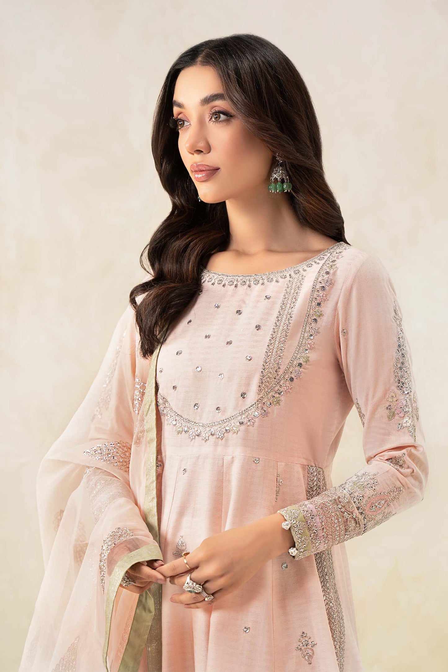 Maira B | Ready to Wear | DW-EF25-68 Pink by Maria Faisal - Registered Vendor of : Maria B - type : Wedding Dress - 100% original wedding dresses