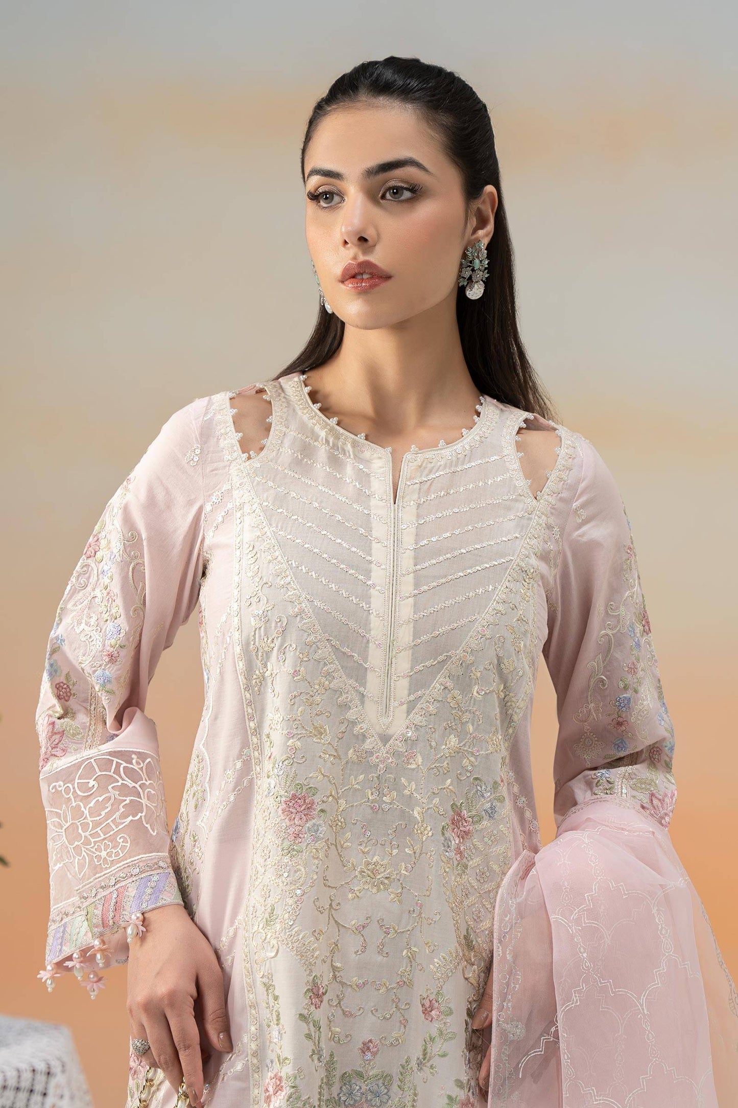 Maira B | Ready to Wear | DW-EF25-69 Pink by Maria Faisal - Registered Vendor of : Maria B - type : Wedding Dress - 100% original wedding dresses