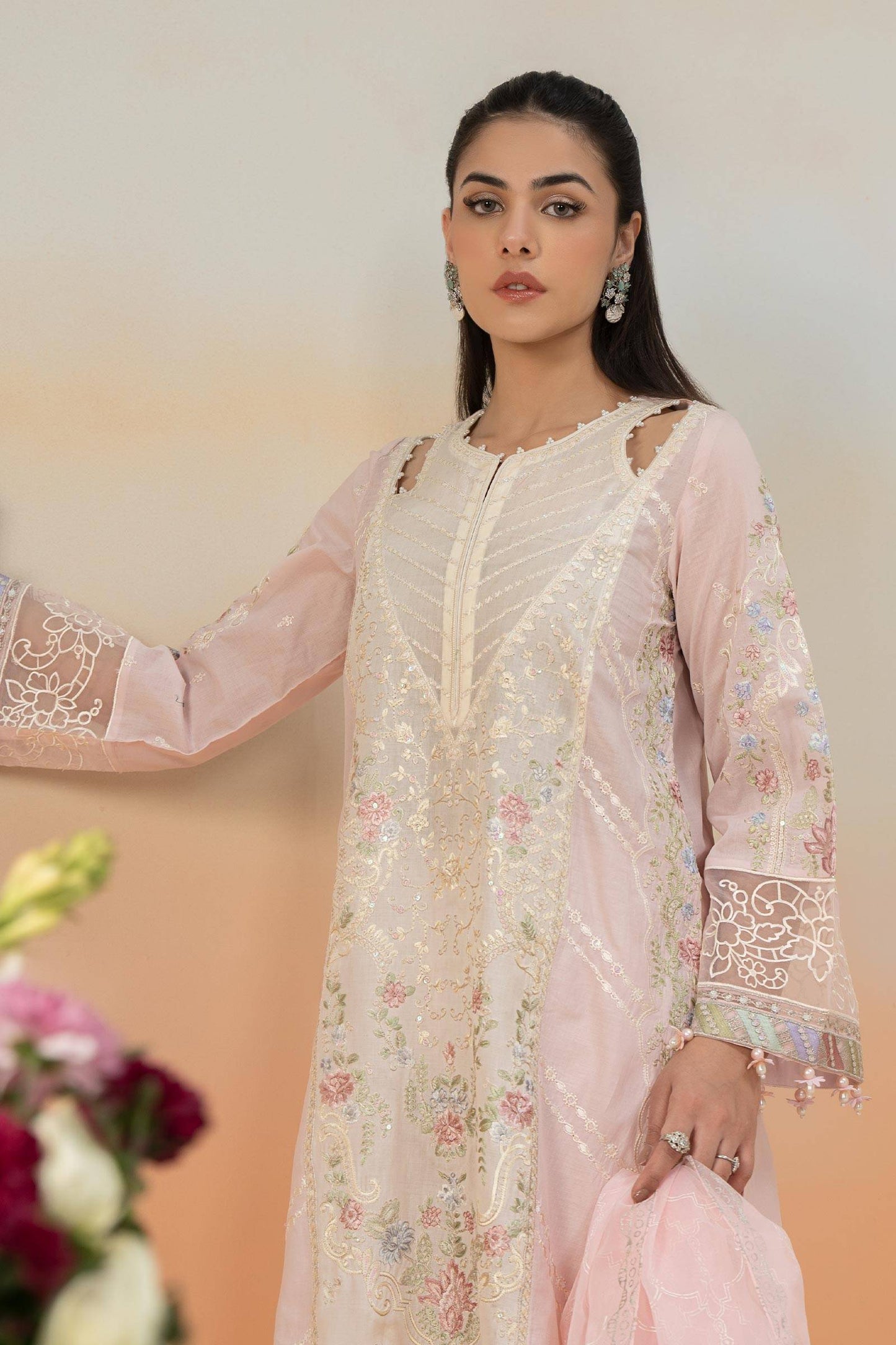 Maira B | Ready to Wear | DW-EF25-69 Pink by Maria Faisal - Registered Vendor of : Maria B - type : Wedding Dress - 100% original wedding dresses